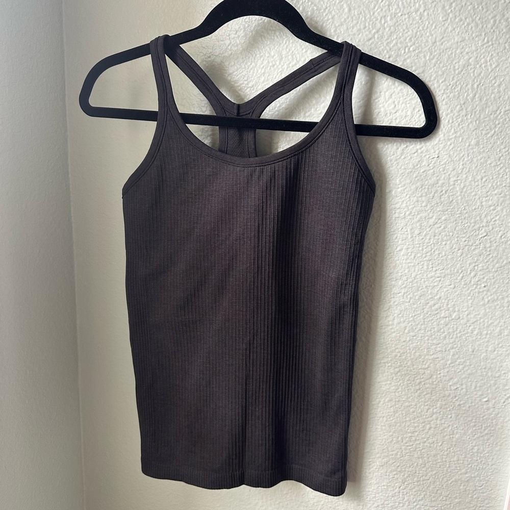 Lululemon Athletica Dark Brown Ribbed Tank Top